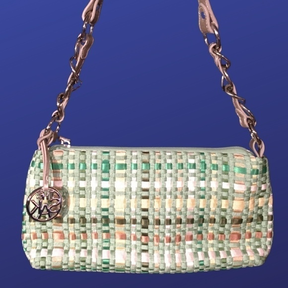 The SAK 100% sustainable woven fabric/PVC leather top-handle satchel handbag,NWT - Picture 1 of 12